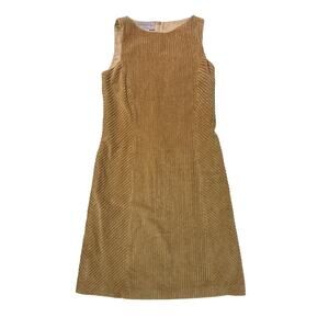 Vintage Misselleci Les Copains Corduroy Dress Caramel Brown Italy Size 42 / 11